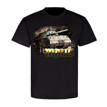  Футболка Panzer VIII Mouse Tank из 100% хлопка С Круглым вырезом, Летняя Повседневная Мужская футболка С коротким рукавом, Размер S-3XL  5
