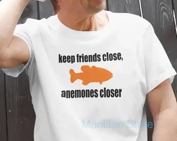 Забавный рыбный каламбур, графическая футболка, Друзья и анемоны, глупые каламбуры, шутка о морской жизни, приколы с друзьями  5