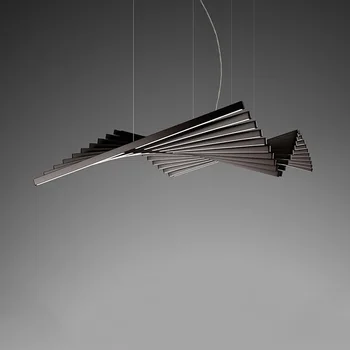 Светодиодная постмодернистская железная акриловая Черно-белая дизайнерская люстра Lamparas De Techo Подвесной светильник Lampen для офиса  5