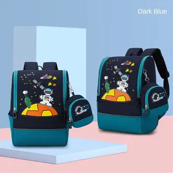 Школьный ранец Простая индивидуальность Индивидуальные сумки Рюкзак Высококачественный материал Тенденция мультяшной анимации Космический пакет Модный тренд  10