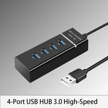4-Портовый USB-концентратор 3.0 для ноутбука с высокоскоростным интерфейсом передачи MacBook Air M1 M2 USB-адаптер для компьютера, кабель для передачи данных, порт расширения  10