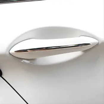 Накладка на наружную дверную ручку из нержавеющей стали серебристого цвета, декоративная крышка, подходит для BMW 5 серии F10 F11 2010-2017  10