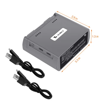Зарядное Устройство Для Двухсторонней Зарядки Аккумуляторов Дрона USB-Зарядное Устройство Для DJI Mini 2/Mini SE Аксессуары Черный Серый  10