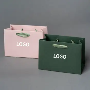 Изготовленный на заказ напечатанный логотипом роскошный бумажный мешок для свадебных подарков, бумажный пакет для подарочных конфет для бутиков для упаковки малого бизнеса  10
