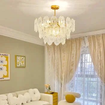 Хрустальная люстра French Entry Lux, атмосферная гостиная, столовая, спальня, главная лампа  10