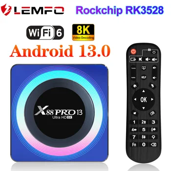 LEMFO X88 PRO Smart Tv Box Android 13 4K 8K 4GB 64GB Семейный медиаплеер RK3528 Поддержка Wifi BT5.0 Телеприставка 2023  5
