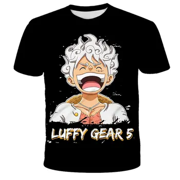 Luffy Gear 5, Цельная футболка, Одежда для мальчиков и девочек, Детская одежда, Футболка для мальчиков, аниме, Цельные футболки, Топы с героями мультфильмов  10