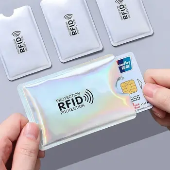 Держатель для карт с защитой от Rfid, блокирующий считыватель, блокировка банковской карты, чехол для удостоверения личности, Металлический держатель для кредитных карт, алюминиевый корпус  5