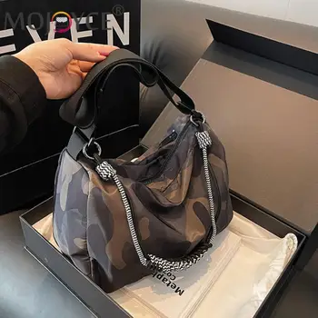 Женская модная сумка-слинг с регулируемым ремешком, камуфляжная шикарная сумка через плечо, модная сумка-тоут большой емкости, водонепроницаемые дорожные сумки  5