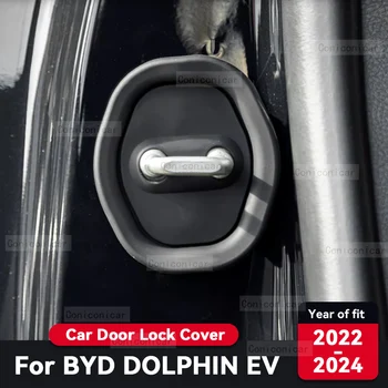 4ШТ Для BYD DOLPHIN EV 2022-2024 Автомобильный Дверной Замок Силиконовая Защитная Крышка Антикоррозийные Аксессуары Для Украшения Интерьера Авто  5