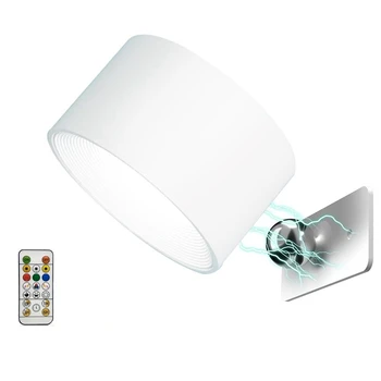 Светодиодное Настенное Бра, Настенное Крепление RGB Лампы USB Перезаряжаемый Магнитный Шар С Вращением на 360 °, Беспроводной Настенный Светильник Для Прикроватной Тумбочки  10