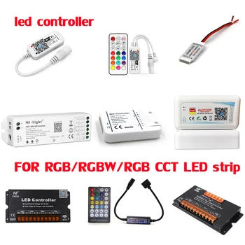 DC12-24V RF/WIFI/Bluetooth-совместимый пульт дистанционного Управления диммер для RGB/RGBW/RGB CCT Светодиодные Ленты музыкальный таймер светодиодный Усилитель  10