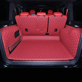 Автомобильные коврики для багажника Mercedes AMG G63, коврики для багажника, аксессуары из высококачественной кожи для авто на заказ  5
