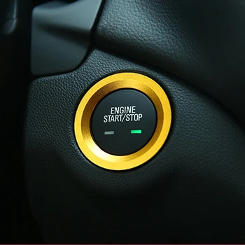 Подходит для Автомобиля Chevrolet Explorer Кнопка Запуска-Остановки С Одной клавишей Наружное Кольцо Из Алюминиевого Сплава Декоративная Наклейка Автомобильные Аксессуары  5