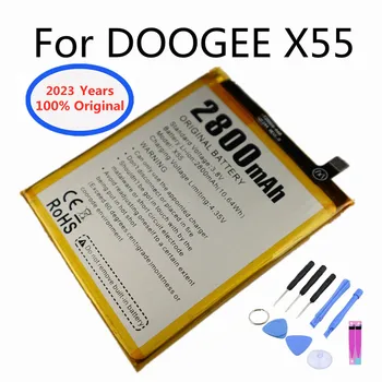 2023 года Высококачественная Аккумуляторная Батарея емкостью 2800 мАч Для DOOGEE X55 X 55 Smart Mobile Phone Bateria В Наличии + Наборы Инструментов  5