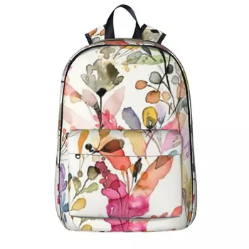 Полевые цветы и растения, акварель - Рюкзак с ботаническим принтом дикой природы, Школьная сумка для студентов, рюкзак для ноутбука, рюкзак для путешествий  4